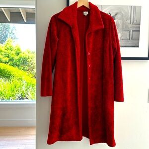 Retro Red Car Coat